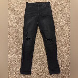 American Eagle Outfitters Dark Skinny Jeans with Rips
